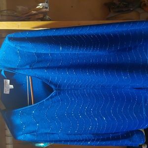 Size 16 St. JOHN Evening Collection. Blue zipper down BLAZER.